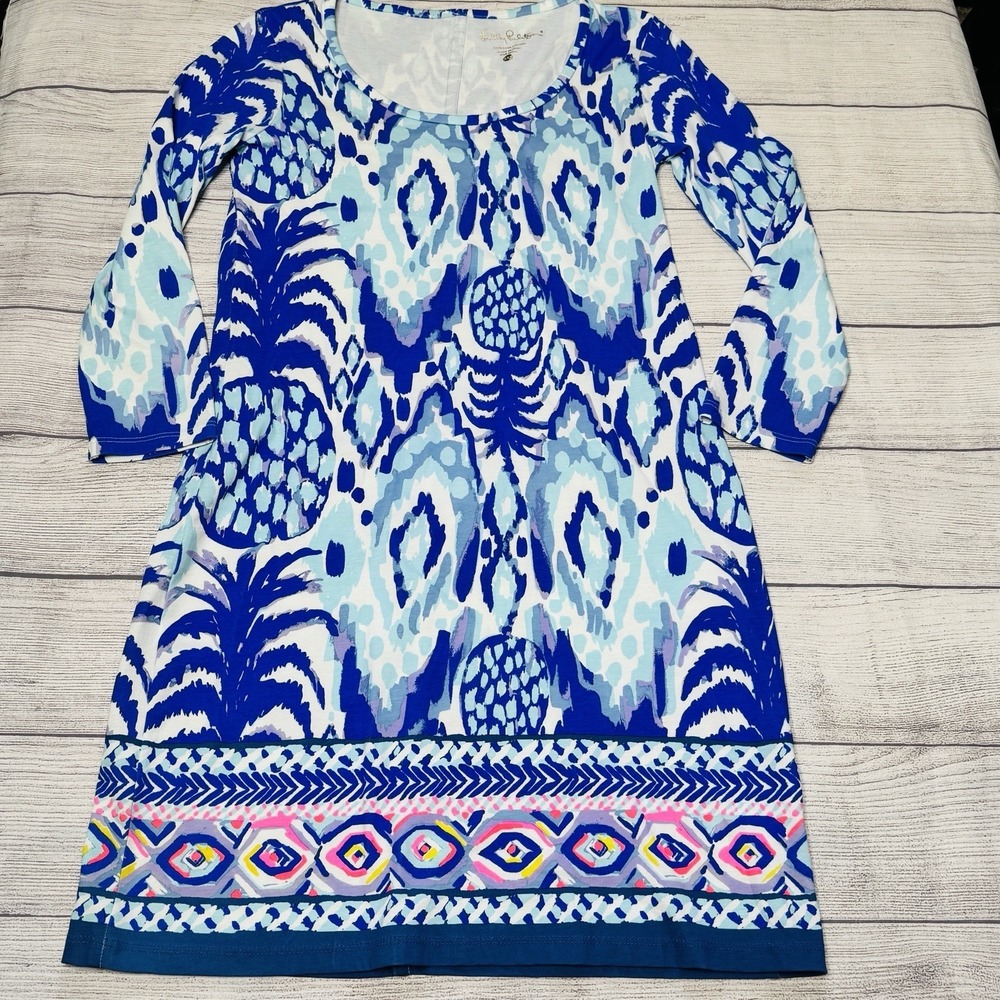 Lilly Pulitzer Women's Beacon Dress Tropical Call Me Serene Blue XXS NWT Beach